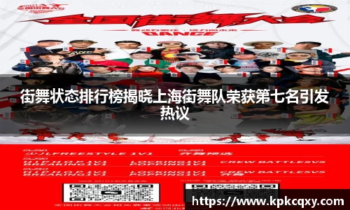 街舞状态排行榜揭晓上海街舞队荣获第七名引发热议